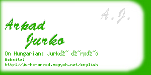 arpad jurko business card